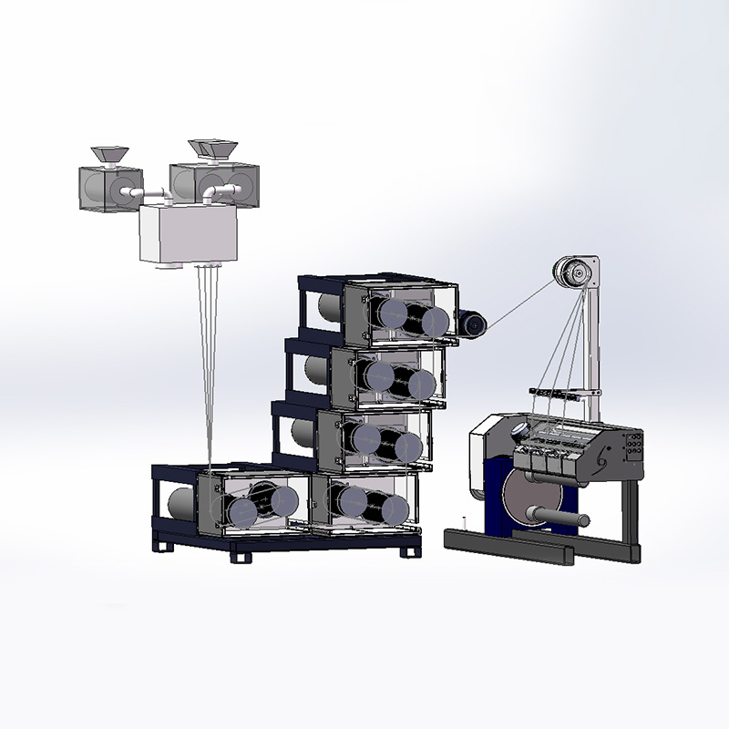 Lini Produksi Pemintalan Industri dengan PET, PA, PP atau Bahan Baku Lainnya